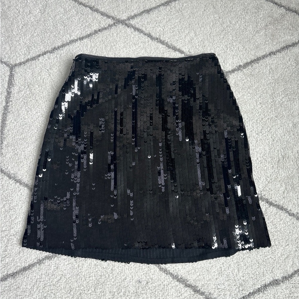 J.Crew Black Sequin Skirt